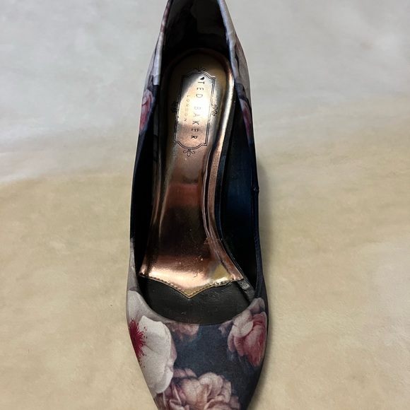 Ted Baker Black Floral Heels - Picture 2 of 3